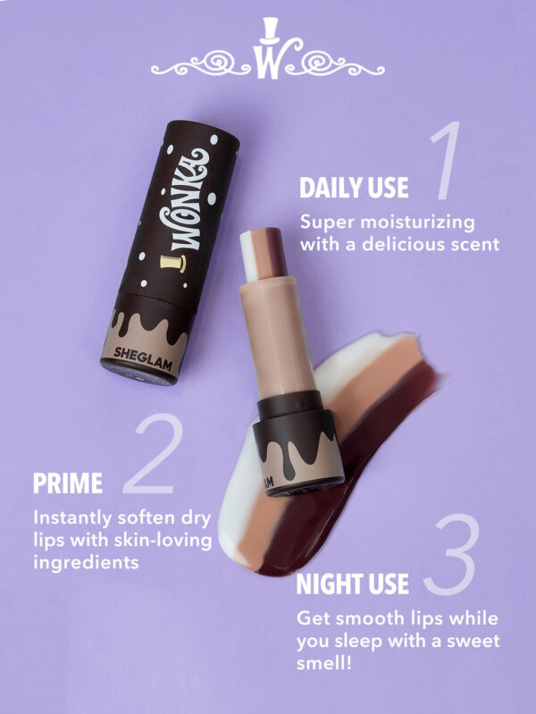 Willy wonka | SHEGLAM Cocoa Yum Baume à LèVres     NoëL Cadeau De NoëL Hiver Thanksgiving DéCoration De NoëL Maquillage FÊTe Plage Voyage Vacances Rose Y460K Saint-Valentin DéCor Amour Cadeau Hiver Maquillage FÊTe Plage Voyage Vacances Rose Y2K Promos Offres Camping ExtéRieur PréSent Rose Mode Fille Nouvelle AnnéE CosméTique Cosplayer Meilleur Voyage FêTes Couleur Fantaisie Campus éCole Charme Ambiance Cny Nouvel An Chinois – Image 4
