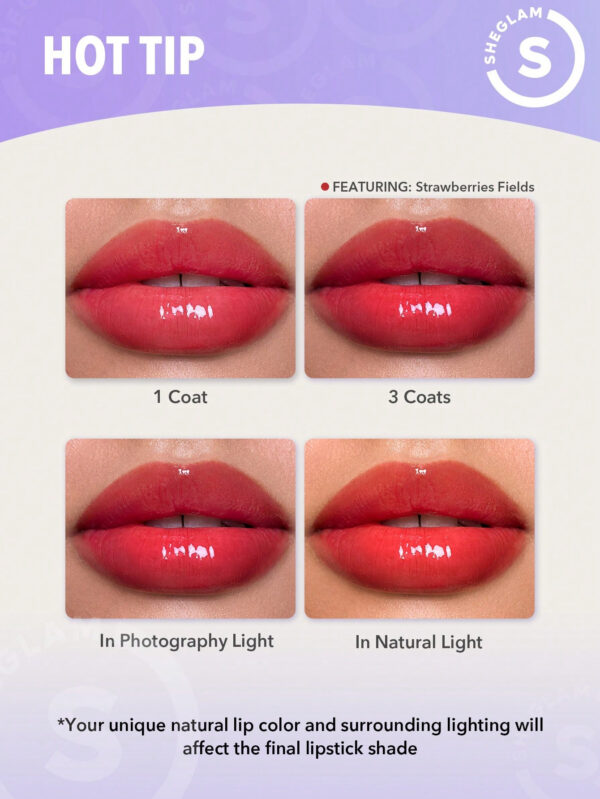 SHEGLAM Amplificateur de Lèvres Bold - Strawberry Fields – Image 17