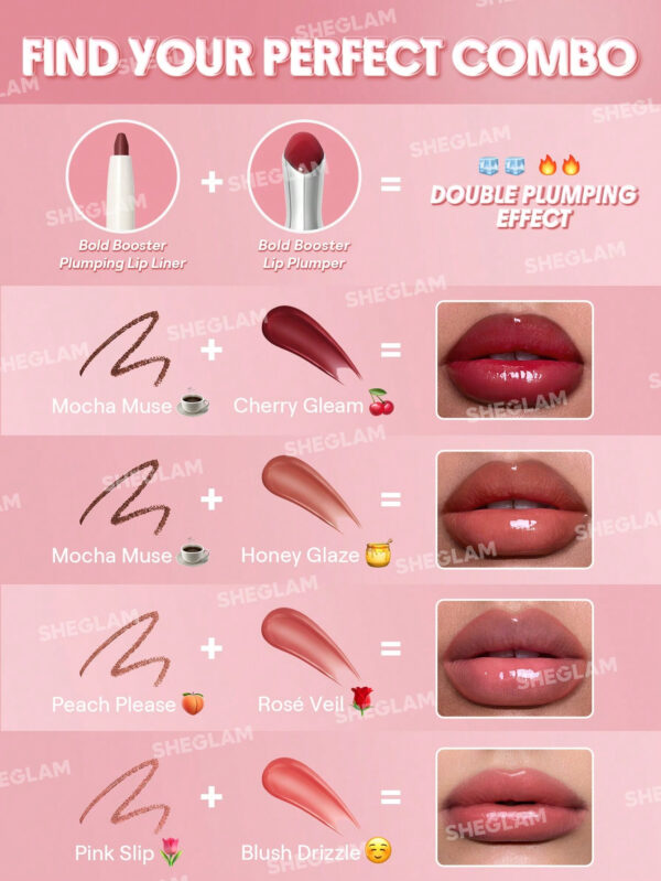 SHEGLAM Crayon contour des lèvres Boosting Bold Plumping - Pink Slip – Image 11