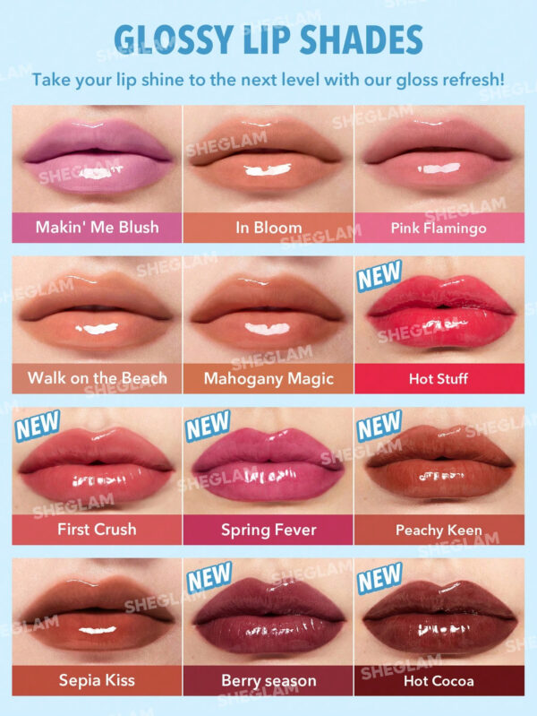 SHEGLAM Pout-Perfect Shine Lip Plumper-Walk On The Beach     NoëL Cadeau De NoëL Hiver Thanksgiving DéCoration De NoëL Maquillage FÊTe Plage Voyage Vacances Rose Y1241K Saint-Valentin DéCor Amour Cadeau Hiver Maquillage FÊTe Plage Voyage Vacances Rose Y2K Promos Offres Camping ExtéRieur PréSent Rose Mode Fille Nouvelle AnnéE CosméTique Cosplayer Meilleur Voyage FêTes Couleur Fantaisie Campus éCole Charme Ambiance Cny Nouvel An Chinois – Image 17