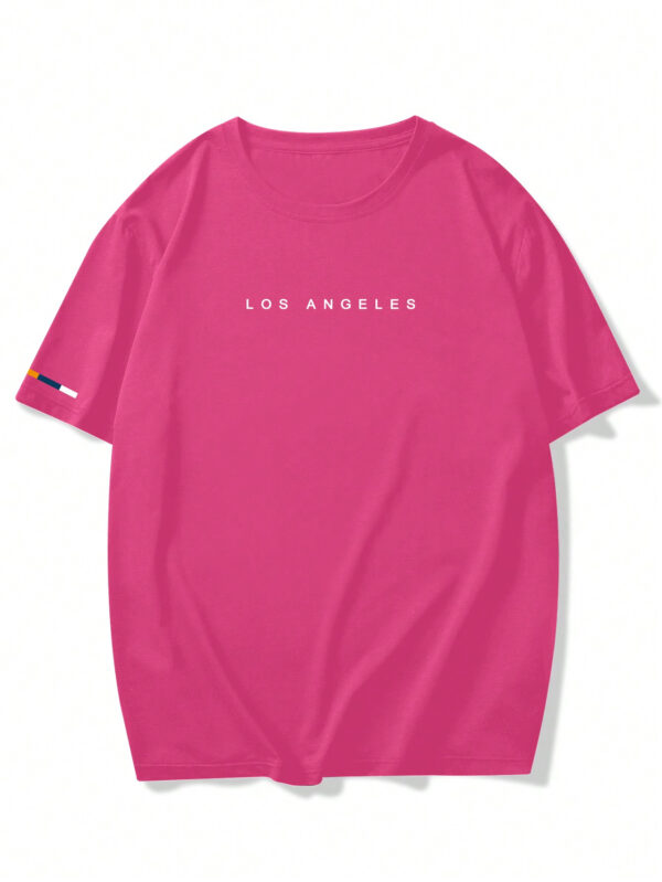 Manfinity Homme T-shirt Décontracté À Manches Courtes Pour Hommes Avec Texte Imprimé, Col Rond – Image 12