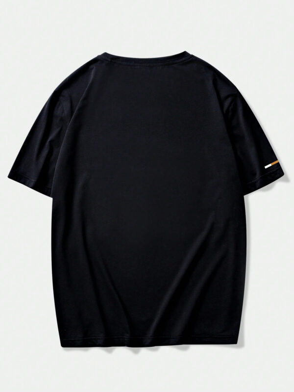 Manfinity Homme T-shirt Décontracté À Manches Courtes Pour Hommes Avec Texte Imprimé, Col Rond – Image 14