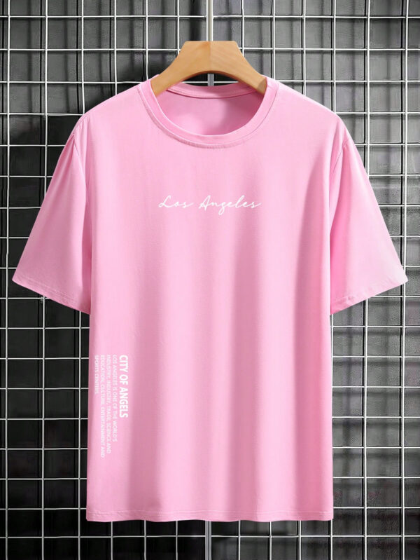 Manfinity Homme T-shirt À Manches Courtes Avec Épaules Tombantes Et Imprimé De Slogan Pour Hommes – Image 6