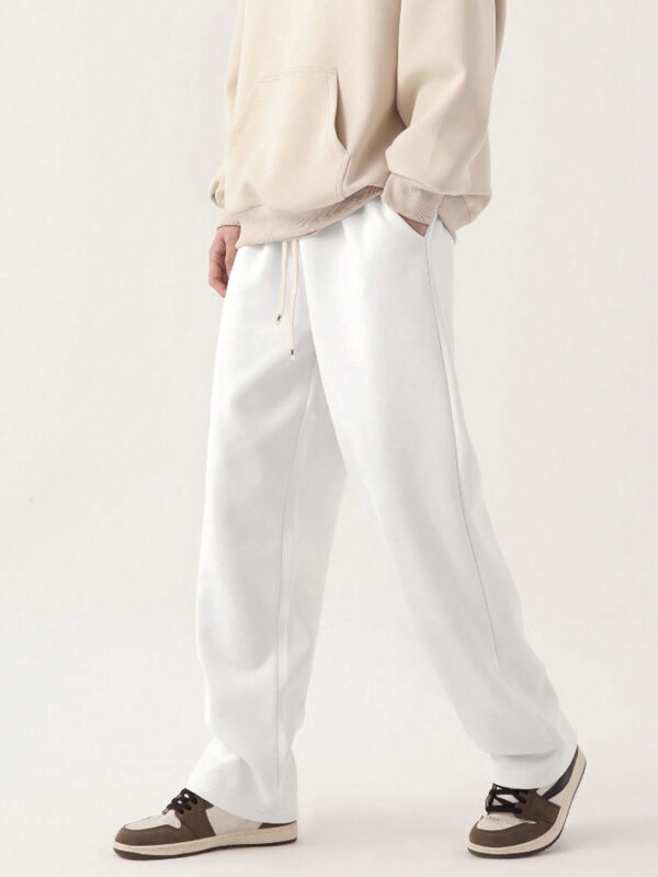 Pantalons De Sport En Tricot À Jambe Droite Pour Hommes Pour Le Printemps Et L'automne – Image 6