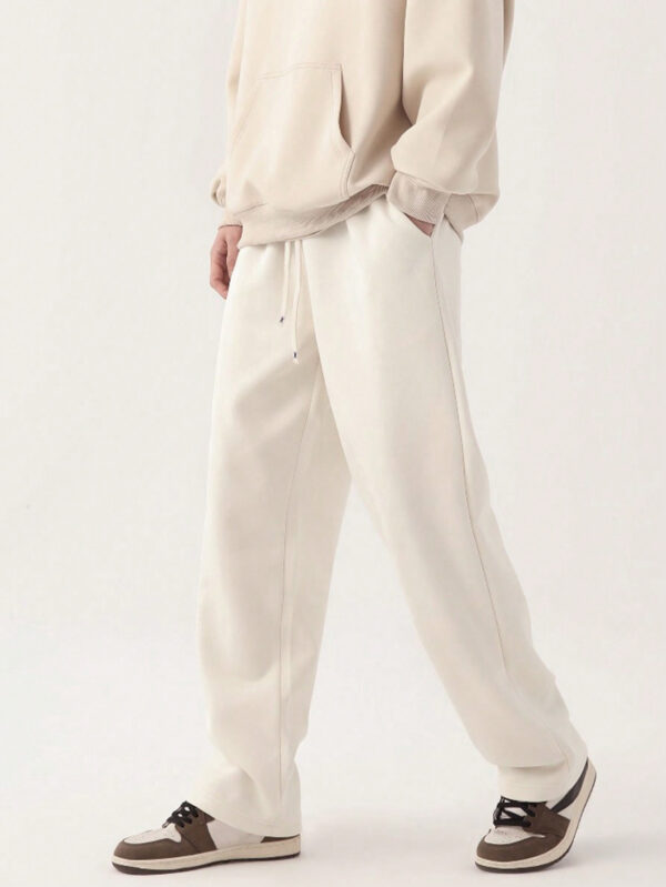 Pantalons De Sport En Tricot À Jambe Droite Pour Hommes Pour Le Printemps Et L'automne – Image 9