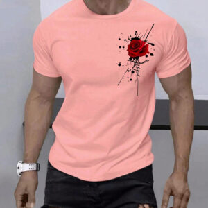 Manfinity Homme Homme T-shirt Imprimé Rose