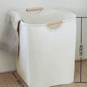 1 pièce Panier à linge de couleur unie, panier à linge pliable blanc à main pour vêtements, pantalons, chaussures, jeans, bottes, jupe pour la maison