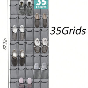 Grandes boîtes à chaussures à poches sur les portes, boîtes à chaussures suspendues dans les placards, porte-chaussures clairs de qualité, porte-chaussures et stockage à crochet métallique derrière les portes