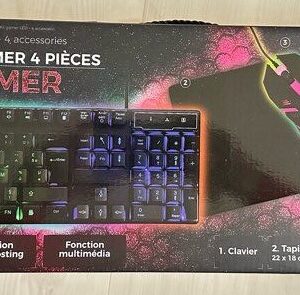 COFFRET GAMER ( CLAVIERS, SOURIS, CASQUE, TAPIS)