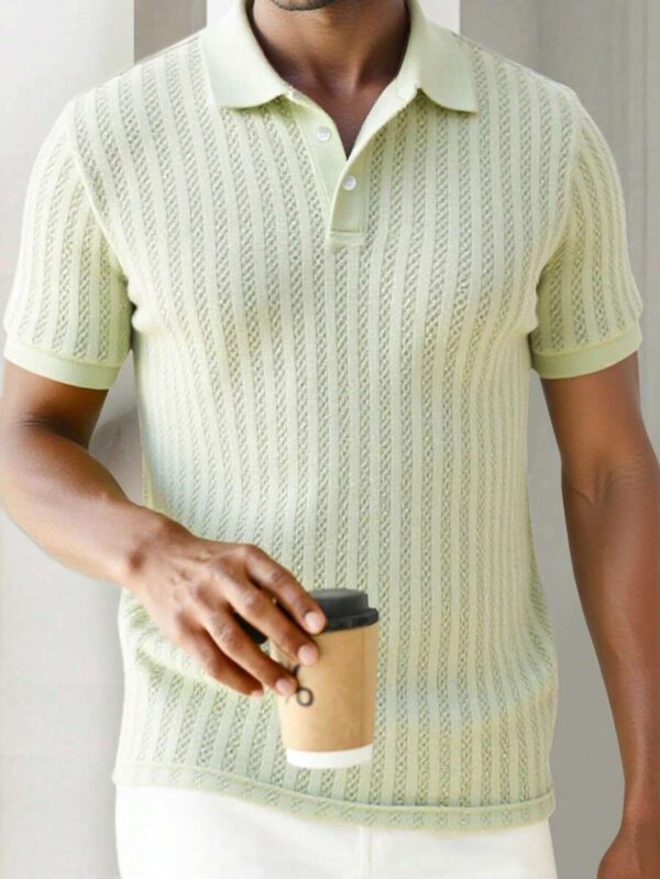Manfinity Homme Polo décontracté/professionnel à manches courtes de couleur unie pour hommes – Image 2