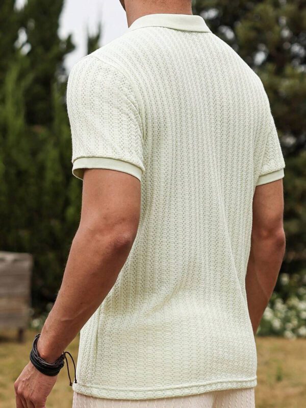 Manfinity Homme Polo décontracté/professionnel à manches courtes de couleur unie pour hommes – Image 3
