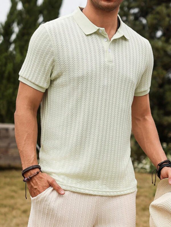 Manfinity Homme Polo décontracté/professionnel à manches courtes de couleur unie pour hommes – Image 4