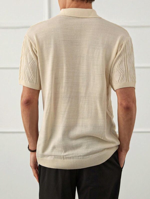 RueChic Chemise polo unie à la mode d'été pour hommes – Image 3