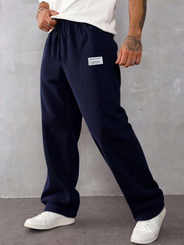 Manfinity Hypemode Pantalon mode couleur unie pour hommes, adapté pour les vêtements d'été pour hommes, pantalons pour hommes, pantalons de survêtement pour hommes, survêtements amples pour hommes, tenue de survêtement pour hommes, vêtements pour hommes, survêtements – Image 2