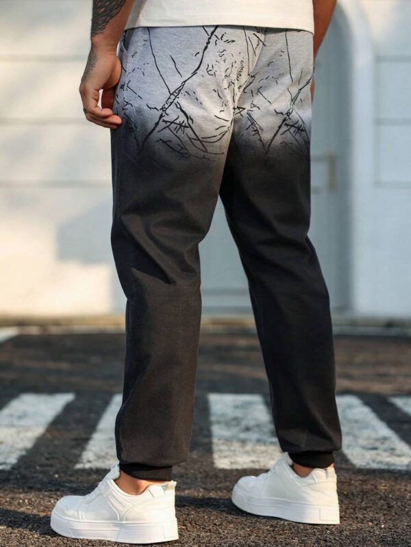 Manfinity Homme Pantalon de jogging casual homme avec poche inclinée dégradée pour un usage quotidien – Image 3
