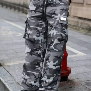 Manfinity Streetrush Pantalon cargo camouflage ample homme, pantalon cargo camouflage, pantalon ample décontracté