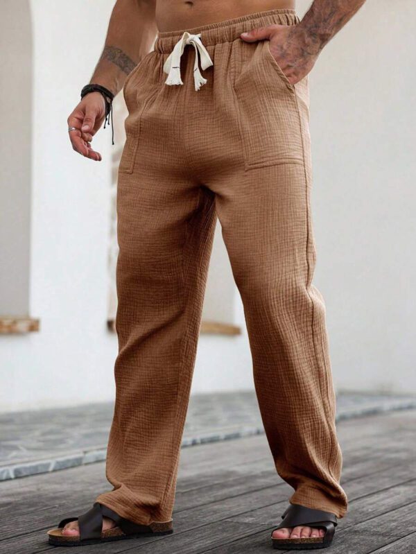 Manfinity Hypemode Pantalon cargo décontracté pour homme avec cordon de serrage et plusieurs poches – Image 13