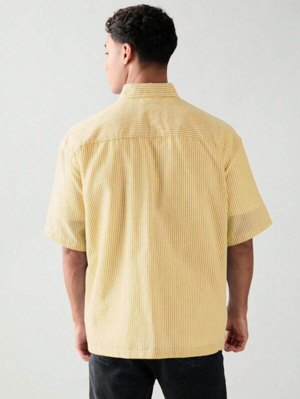 SWAVVY Chemise à manches courtes rayée décontractée tissée, minimaliste et , adaptée pour l'été – Image 22