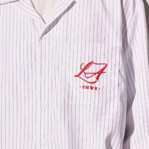 SUMWON Chemise bouton classique manches longues Sumwon Premium à fines rayures, coupe classique, professionnelle et de bureau, ajustement régulier, légère, col, marque de créateur, pour l'automne et l'hiver