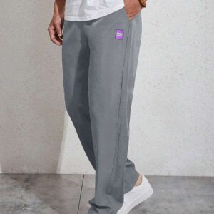 Manfinity Homme Homme Pantalon À Applique Lettre À Cordon