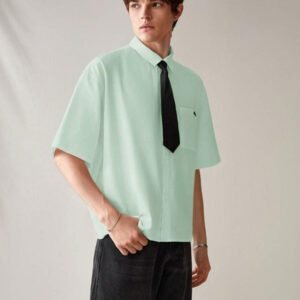 SWAVVY Chemise décontractée et polyvalente de couleur unie pour hommes
