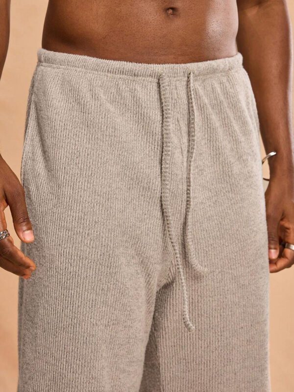 Forever 21 Pantalon ample et polyvalent pour hommes, avec taille nouée, poches et jambes larges, en couleur unie – Image 7