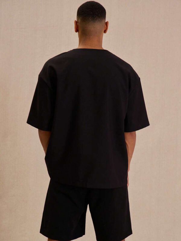 Musero Chemise de baseball à boutons avec imprimé graphique "M" – Image 4