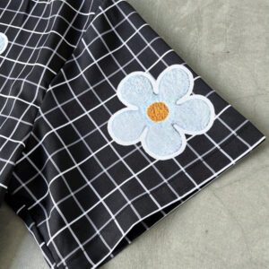 Manfinity EMRG Chemise à manches courtes décontractée à imprimé à carreaux pour homme