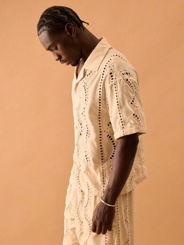 Musero Chemise à manches courtes boutonnée oversize, pour le printemps et l'été, vacances, vacances, intelligente – Image 3