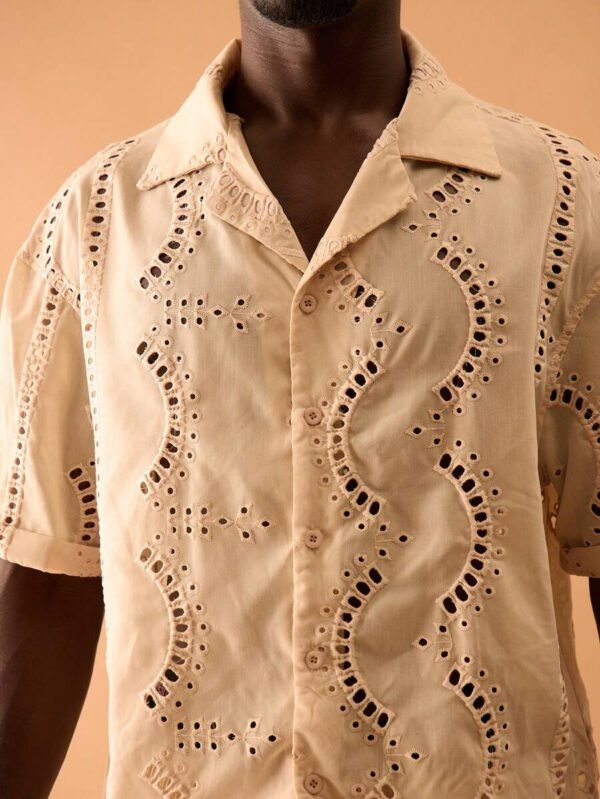 Musero Chemise à manches courtes boutonnée oversize, pour le printemps et l'été, vacances, vacances, intelligente – Image 6