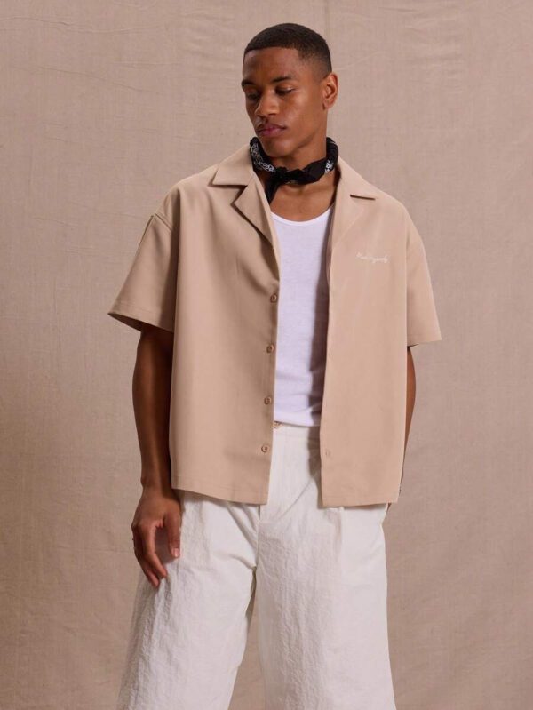 Musero Chemise de bowling graphique à manches courtes et boutonnée – Image 12