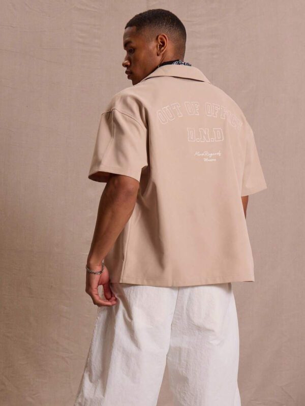 Musero Chemise de bowling graphique à manches courtes et boutonnée – Image 14