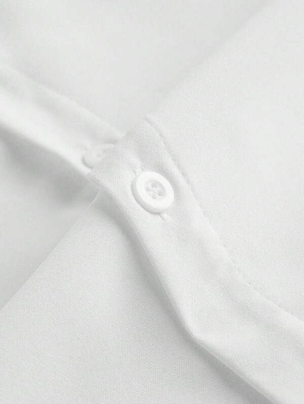 Manfinity RelaxMax Chemise homme à manches courtes de couleur unie, minimaliste et mode, convient pour l'été – Image 7