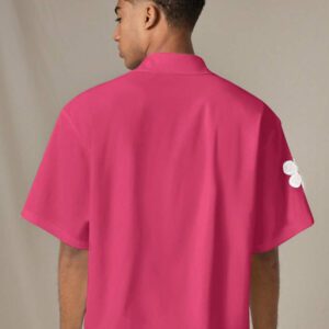 SWAVVY Chemise casual ample à manches courtes tissée pour homme, jeune