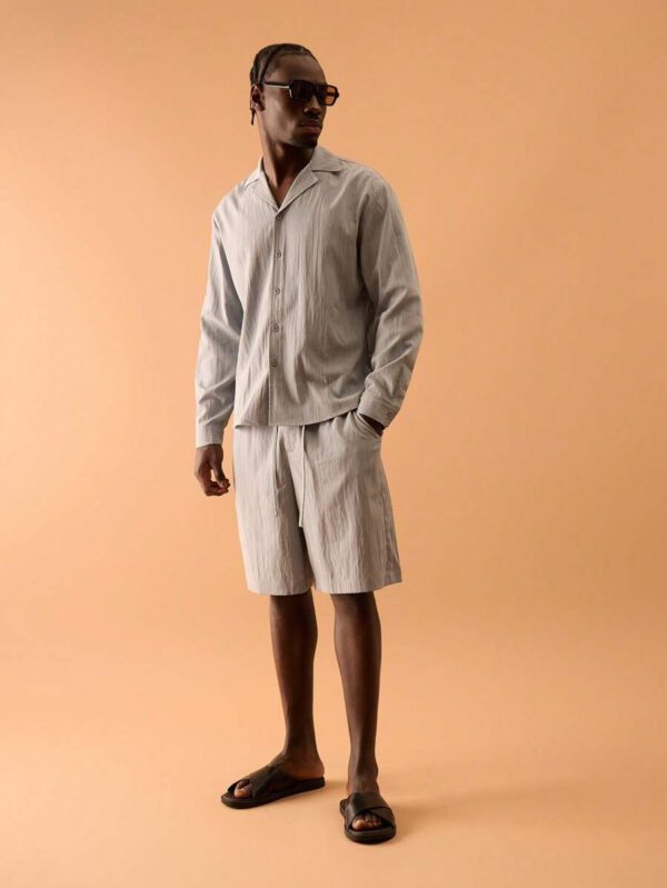 Musero Chemise à manches longues à col revered, décontractée, pour le printemps et l'été, vacances, intelligente – Image 5