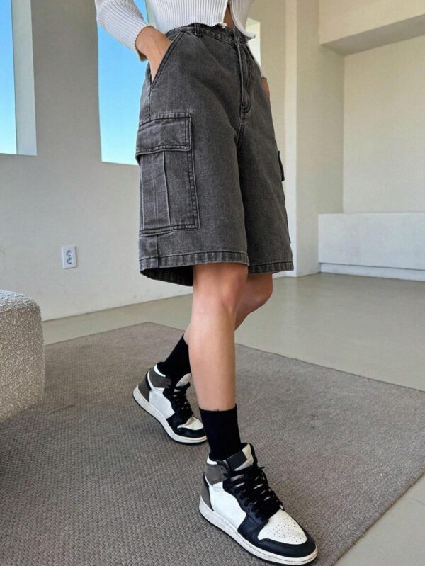 DAZY Ladies' Cargo Style Denim Shorts With Pockets – Image 5