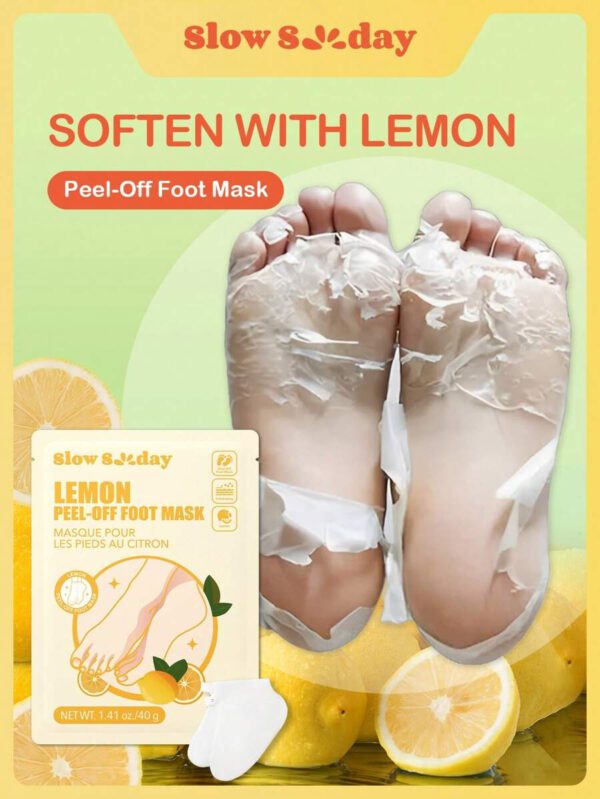 SlowSunday Peach Exfoliating Foot Peel Mask Repair Heels & Removes Dry Dead Skin- Peeling for Cracked Foot – Image 2