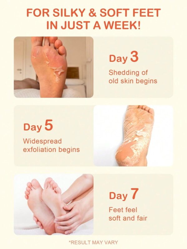 SlowSunday Peach Exfoliating Foot Peel Mask Repair Heels & Removes Dry Dead Skin- Peeling for Cracked Foot – Image 4