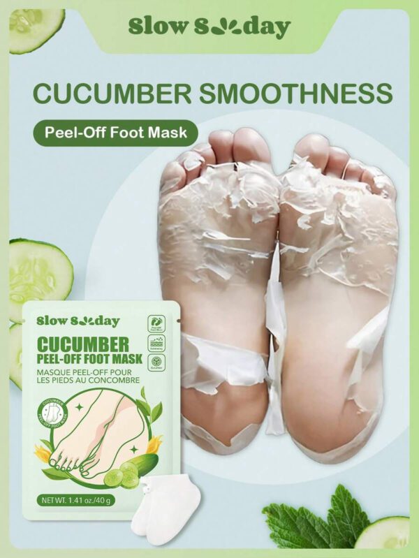 SlowSunday Peach Exfoliating Foot Peel Mask Repair Heels & Removes Dry Dead Skin- Peeling for Cracked Foot – Image 21