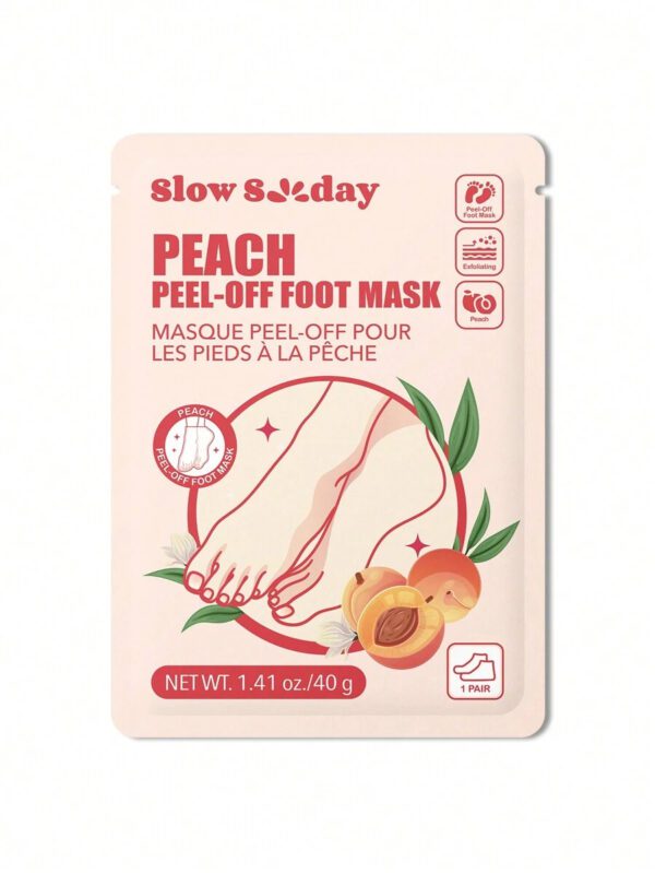 SlowSunday Peach Exfoliating Foot Peel Mask Repair Heels & Removes Dry Dead Skin- Peeling for Cracked Foot – Image 29