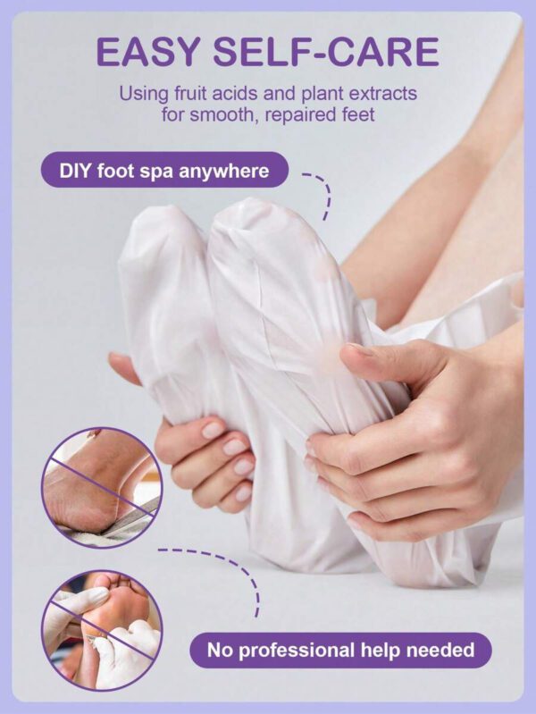 SlowSunday Peach Exfoliating Foot Peel Mask Repair Heels & Removes Dry Dead Skin- Peeling for Cracked Foot – Image 33
