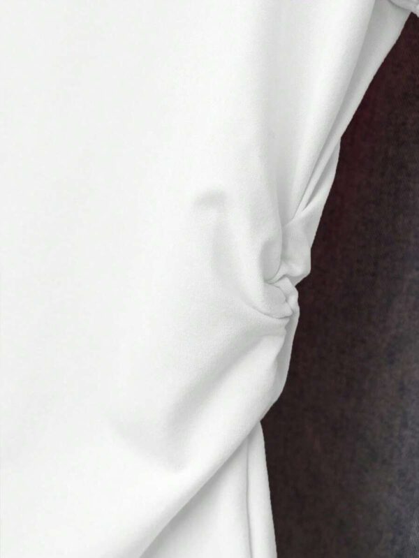 INAWLY T-shirt femme à manches courtes de couleur unie, design minimaliste pour un port casual quotidien – Image 67