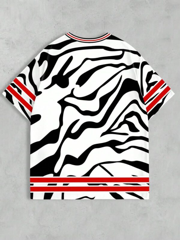 SHEIN T-shirt Femme Style Collège Sports Style Lettre Combinée Numérique Rétro Pois Sens de la Rue Décontracté – Image 27