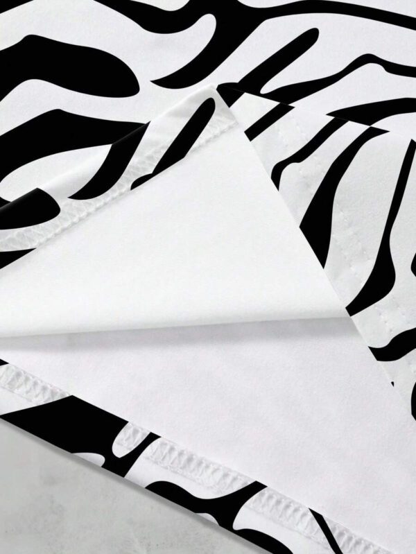 SHEIN T-shirt Femme Style Collège Sports Style Lettre Combinée Numérique Rétro Pois Sens de la Rue Décontracté – Image 29
