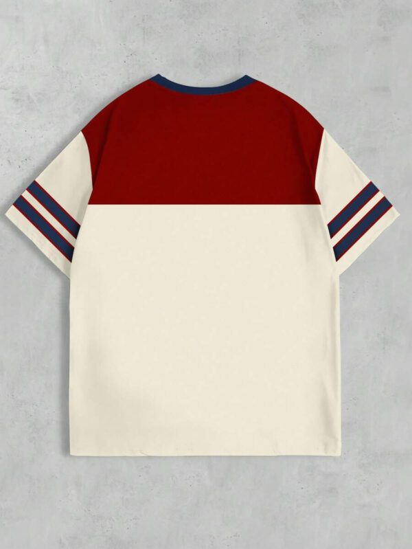 SHEIN T-shirt Femme Style Collège Sports Style Lettre Combinée Numérique Rétro Pois Sens de la Rue Décontracté – Image 39