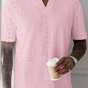 Manfinity Homme Chemise Polo casual/de travail à manches courtes et unie pour hommes