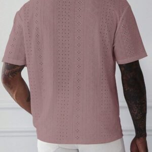 Manfinity Homme Chemise Polo casual/de travail à manches courtes et unie pour hommes