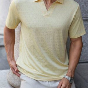 Manfinity Homme Chemise Polo casual/de travail à manches courtes et unie pour hommes