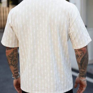Manfinity Homme Chemise polo casual et de déplacement à manches courtes avec imprimé intégral pour hommes