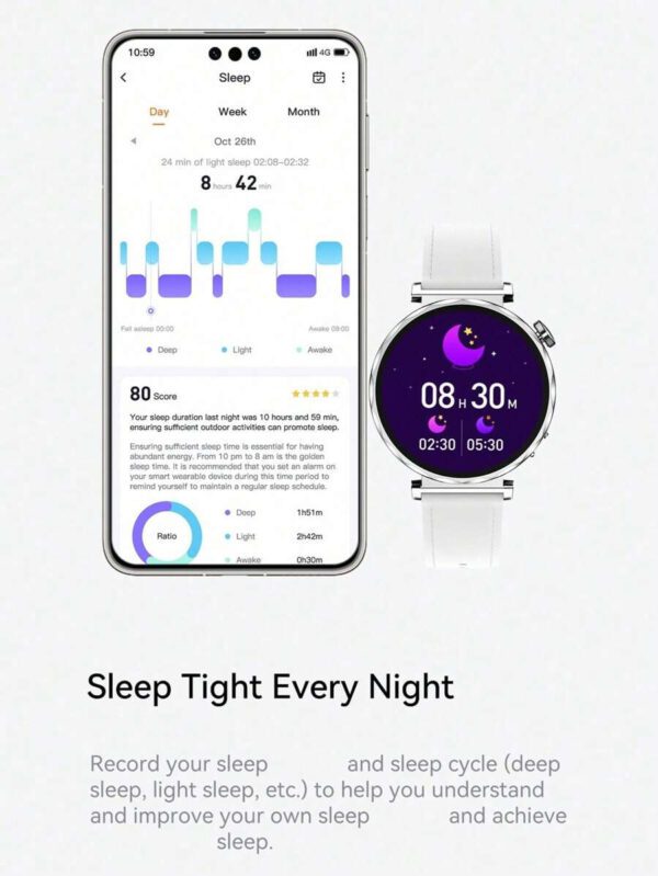 Microwear Montre intelligente unisexe Ã  Ã©cran tactile complet de 2,01 pouces - Montre de fitness pour sports de plein air, prend en charge les appels sans fil et les alertes de messages, plusieurs modes sportifs, camÃ©ra/musique Ã  distance, suivi d'activitÃ©, compatible avec Android et IOS, batterie 350 mAh, Ã©cran IPS, boÃ®tier en alliage... . â€“ Image 10